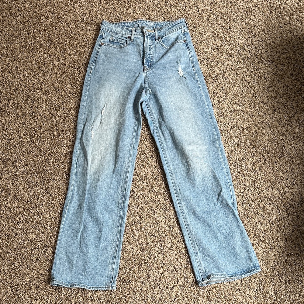Old Navy Light Blue Straight Wide Leg Women's Jeans